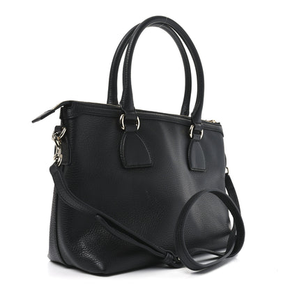 Gucci Dollar Calfskin GG Charm Satchel Black 3 of 10