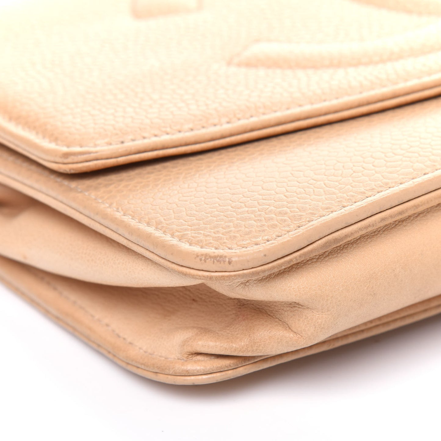 Caviar Timeless CC Wallet on Chain WOC Beige