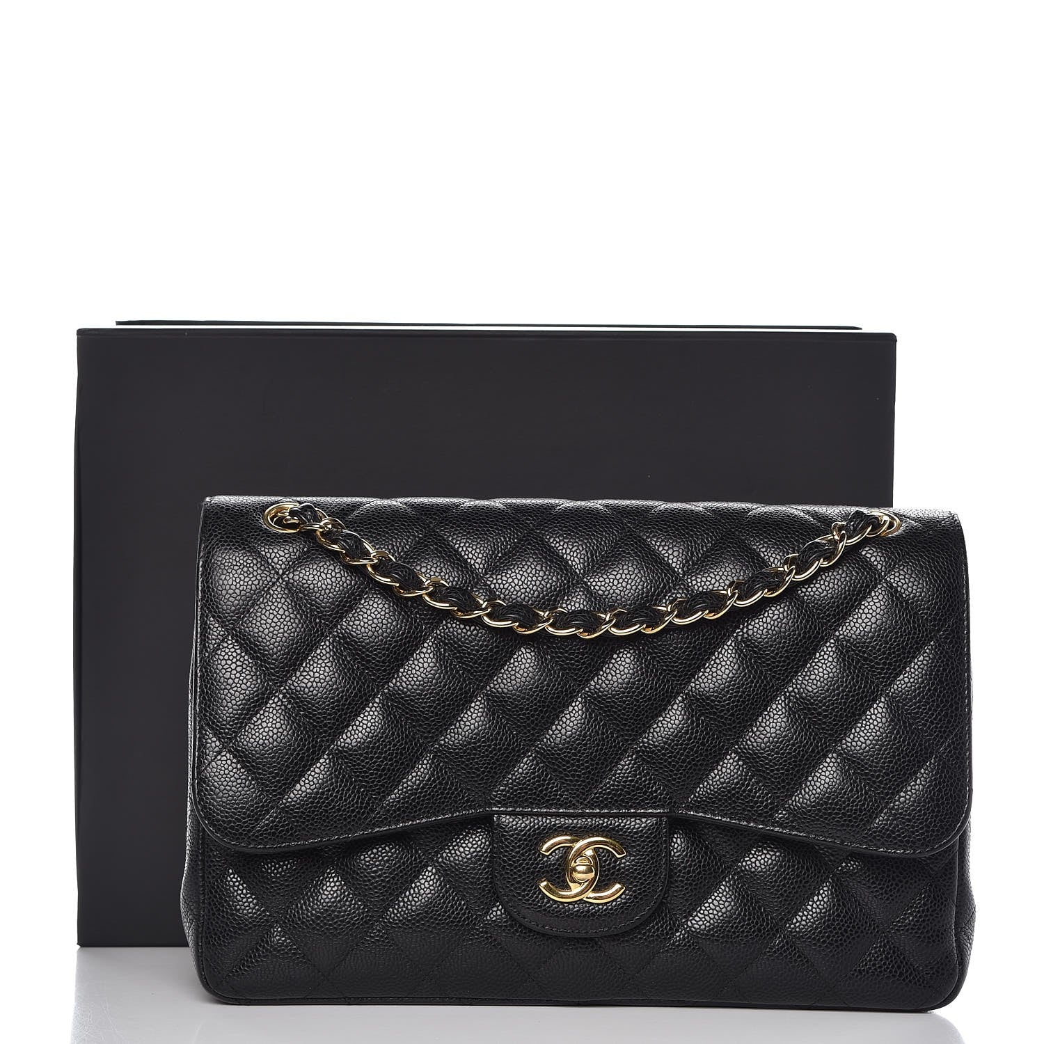 Chanel Caviar Quilted Jumbo Double Flap Black 10 of 10