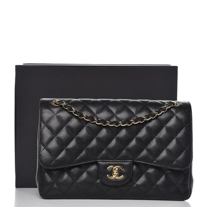 Chanel Caviar Quilted Jumbo Double Flap Black 10 of 10