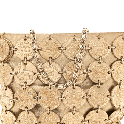 Chanel Metallic Calfskin Medallion Shoulder Bag Gold 8 of 11