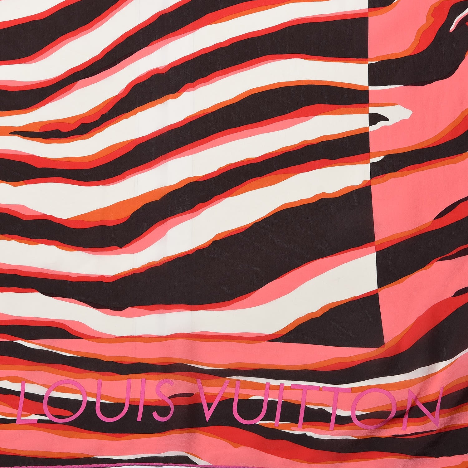 Louis Vuitton Silk Zebra Square Scarf Muticolor 3 of 5