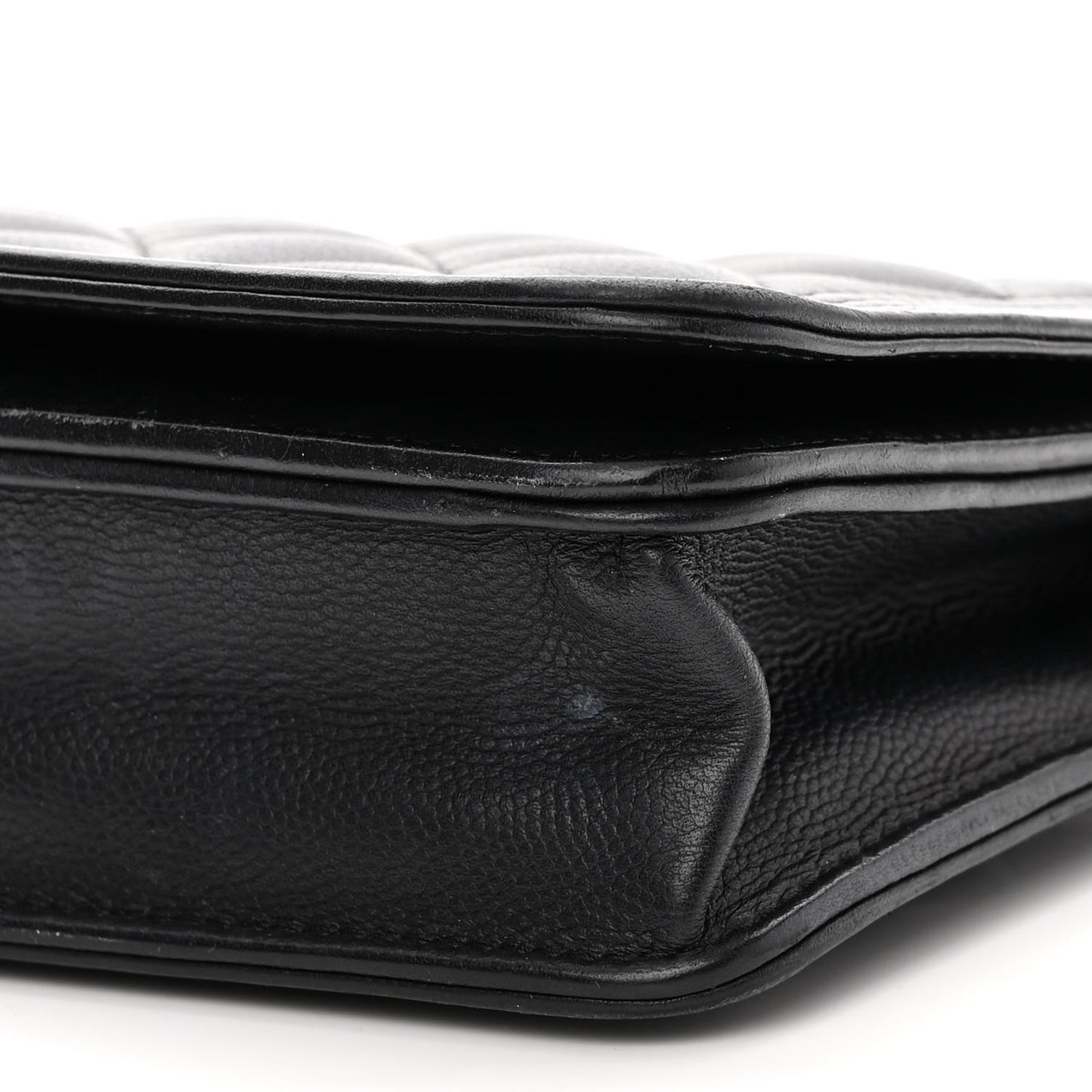 Caviar Quilted Boy Wallet On Chain WOC Black