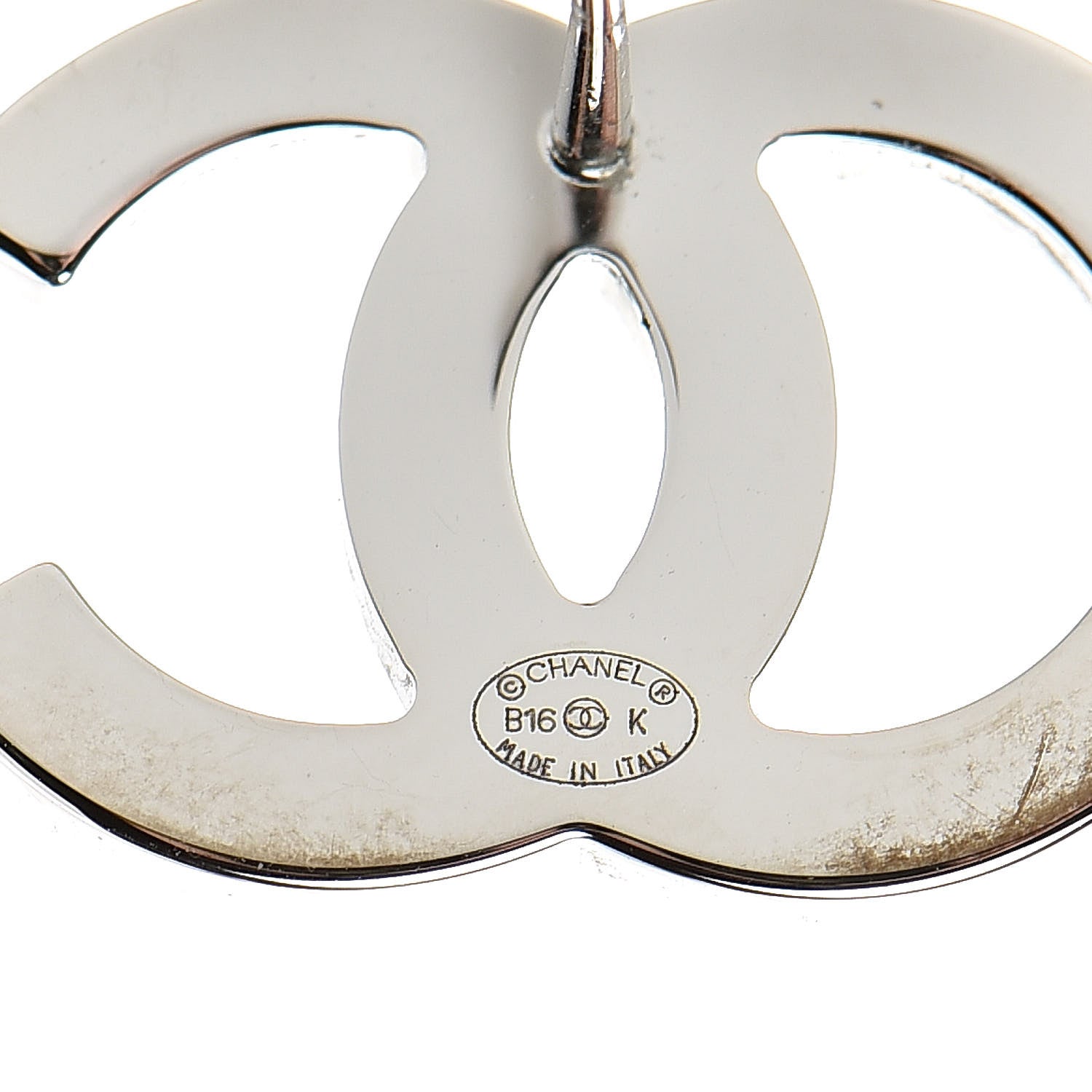 Chanel Baguette Crystal CC Earrings Silver 4 of 6