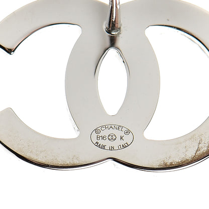 Chanel Baguette Crystal CC Earrings Silver 4 of 6