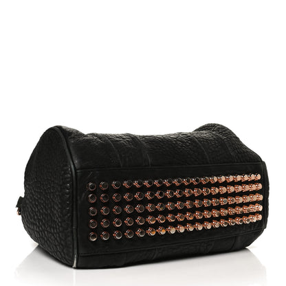 Alexander Wang Pebbled Lambskin Rocco Black Rose Gold Hardware 4 of 12