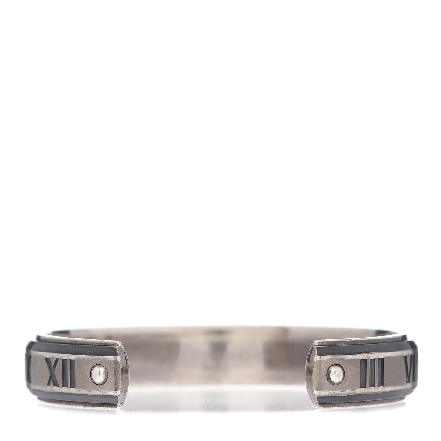 Sterling Silver Titanium Atlas Midnight Cuff Bracelet