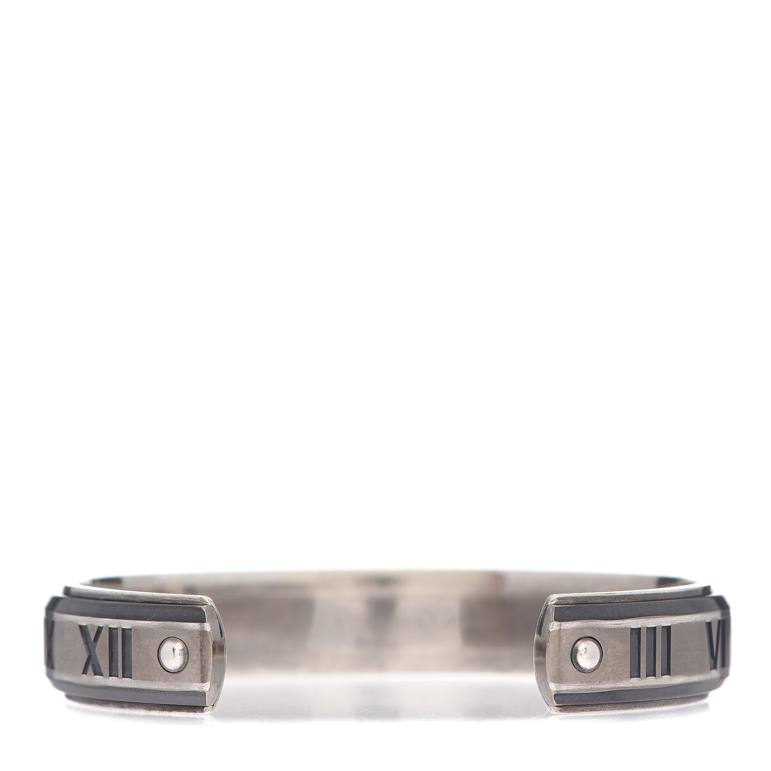 Tiffany Sterling Silver Titanium Atlas Midnight Cuff Bracelet 3 of 4