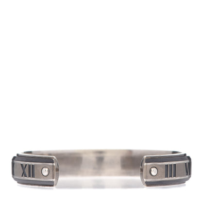 Tiffany Sterling Silver Titanium Atlas Midnight Cuff Bracelet 3 of 4