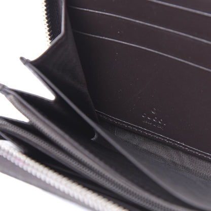 Gucci Guccissima Web Zip Around Wallet Dark Brown 5 of 9