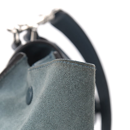 Celine Drummed Calfskin Suede Medium Trapeze Orage 17 of 18