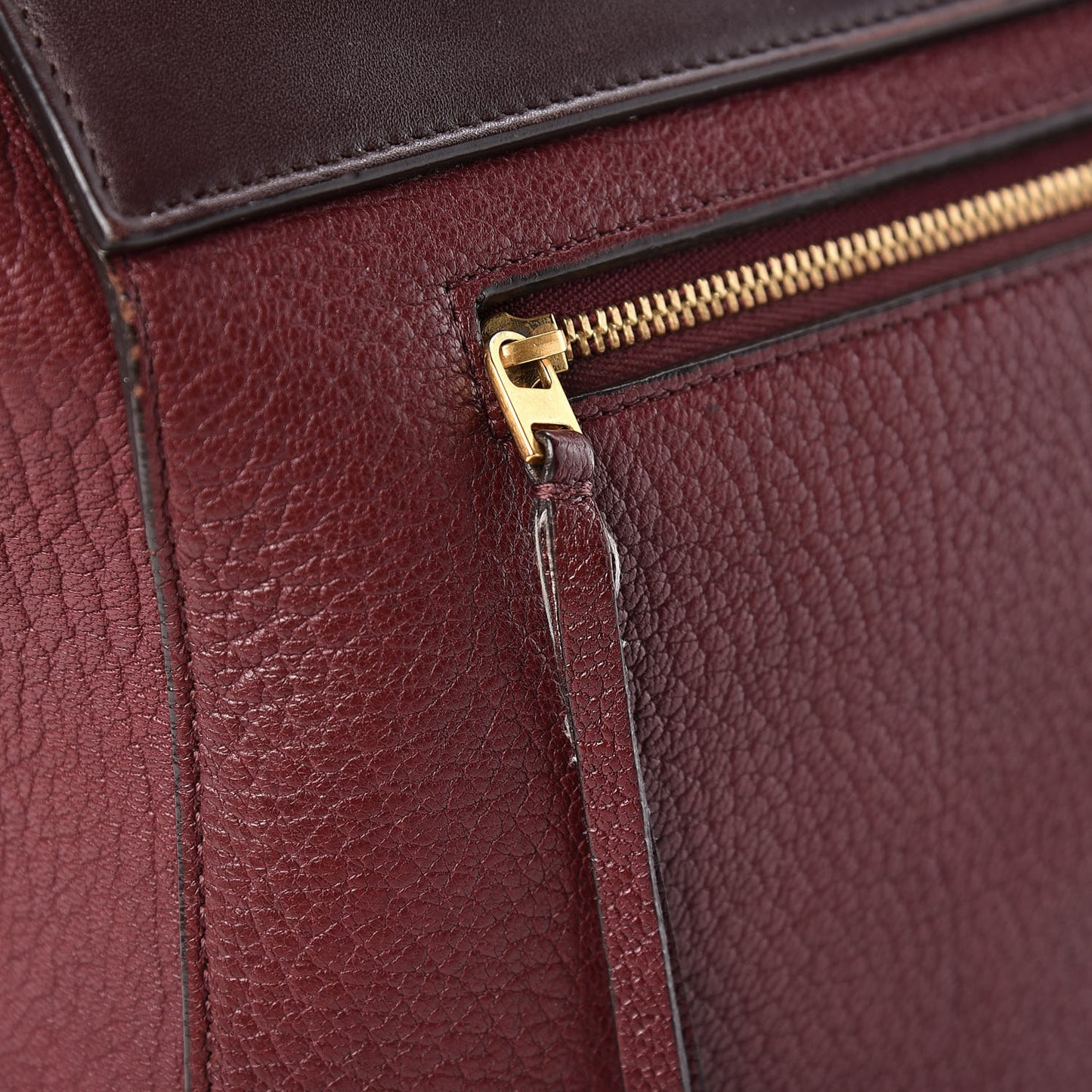 Goatskin Smooth Calfskin Mini Belt Bag Burgundy