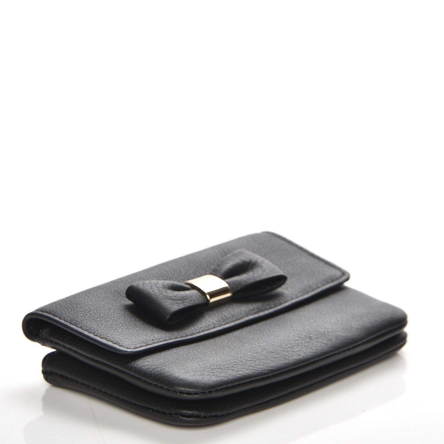 Mulberry Goatskin Bow Coin Purse Black 4 of 7