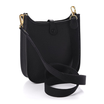 Hermes Taurillon Clemence Evelyne TPM Black 3 of 10
