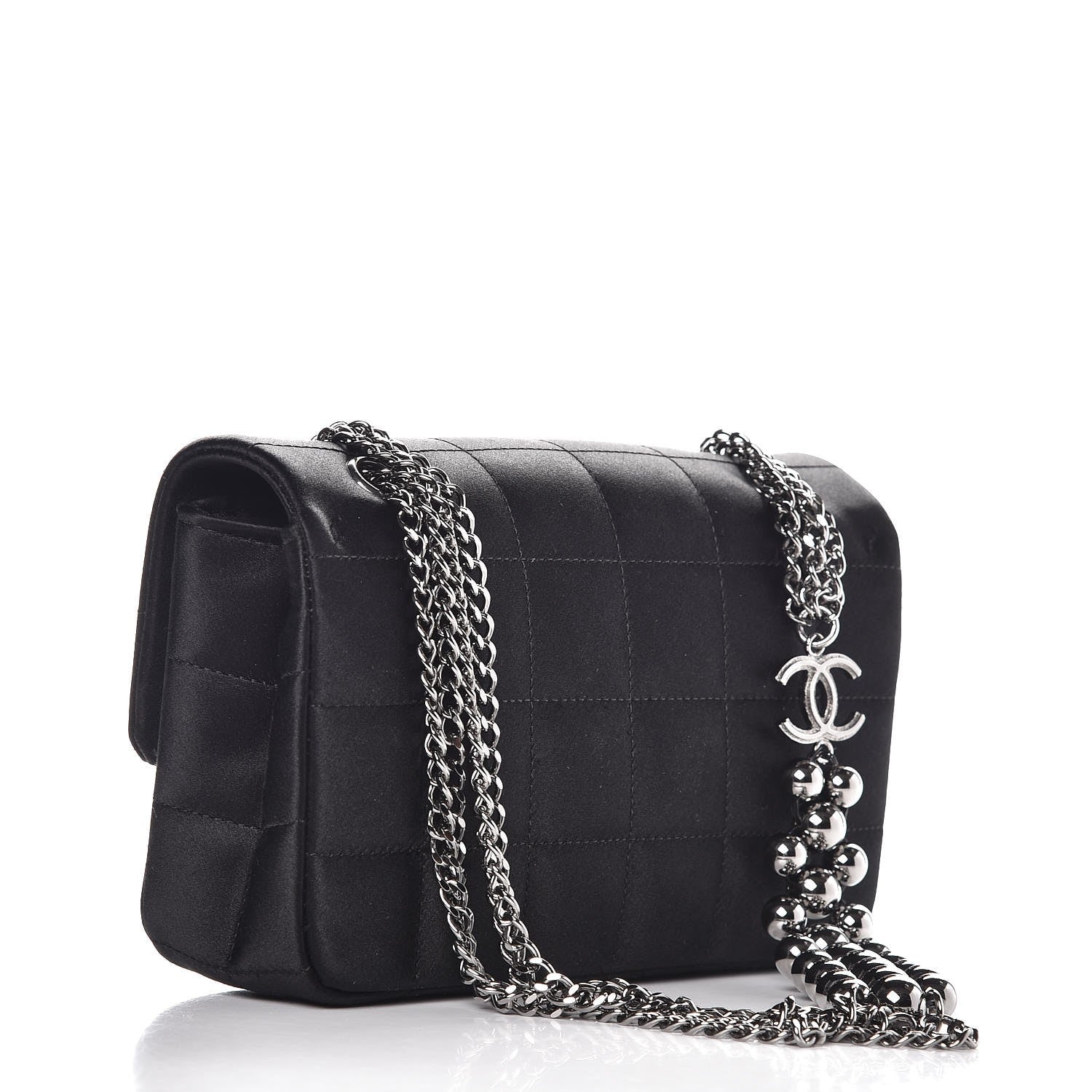 Chanel Satin Square Quilted Mini Flap Black 3 of 8