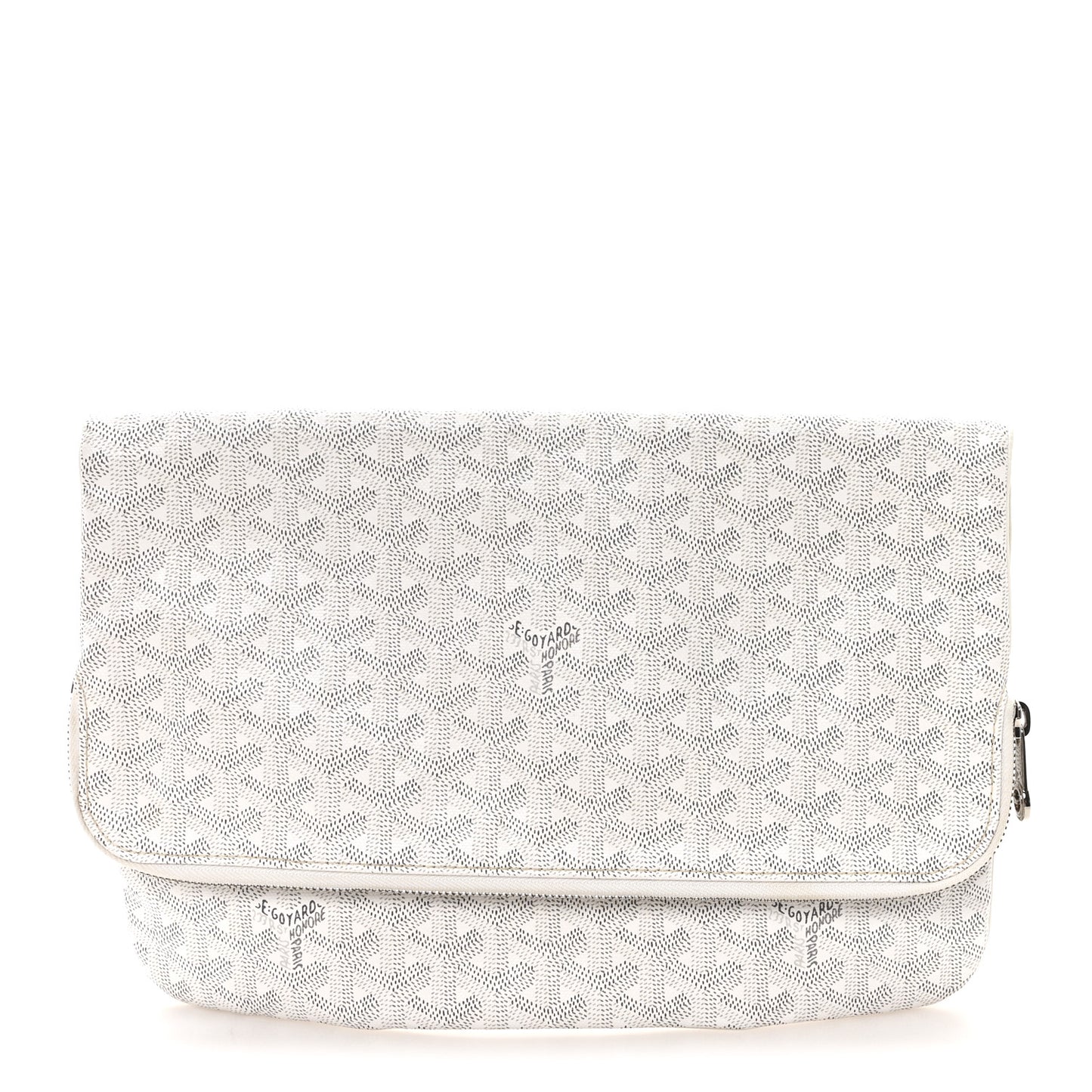 Goyardine Sainte Marie Soft Clutch White