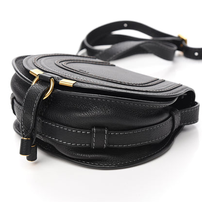 Chloe Calfskin Mini Marcie Round Crossbody Bag Black 7 of 8