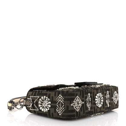 Fendi Re-Edition Elaphe Fabric Jacquard FF 1974 Embroidered Baguette Multicolor 4 of 11