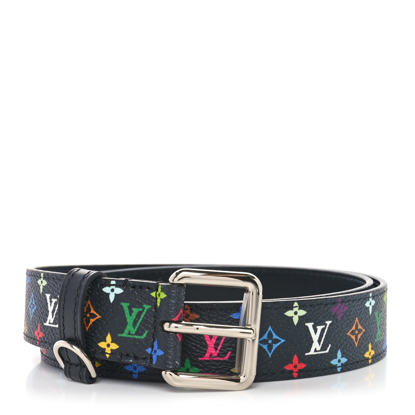 LV X TM Monogram Multicolor D Ring Belt 90 36 Black