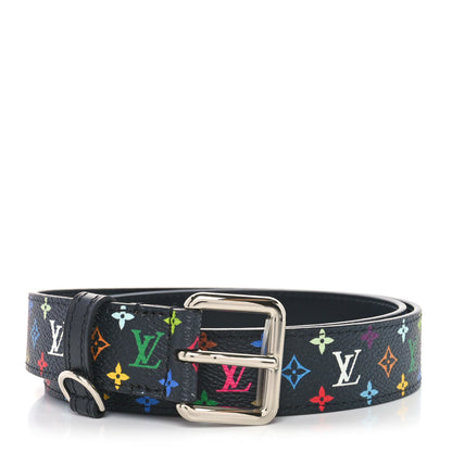 Louis Vuitton LV X TM Monogram Multicolor D Ring Belt 90 36 Black 1 of 5