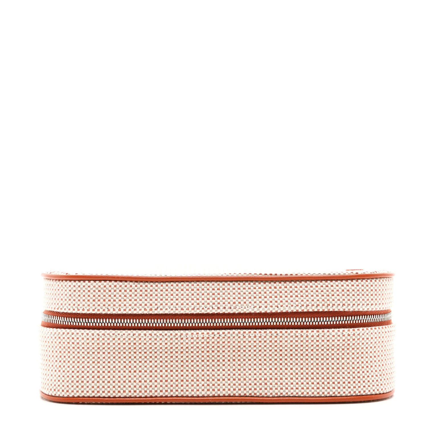 Hermes Cotton H Canvas Lambskin Escale Case Cognac 1 of 7