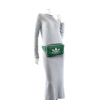 Gucci X ADIDAS Textured Dollar Calfskin Belt Bag Green 2 of 10