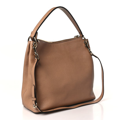 Gucci Pebbled Calfskin Large Soho Hobo Camelia 3 of 9