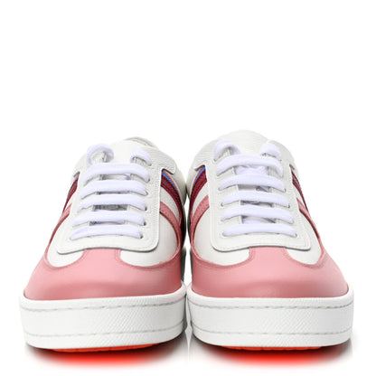 Hermes Epsom Womens Boomerang Sneakers 37.5 Multicolore Rose Pale 2 of 4