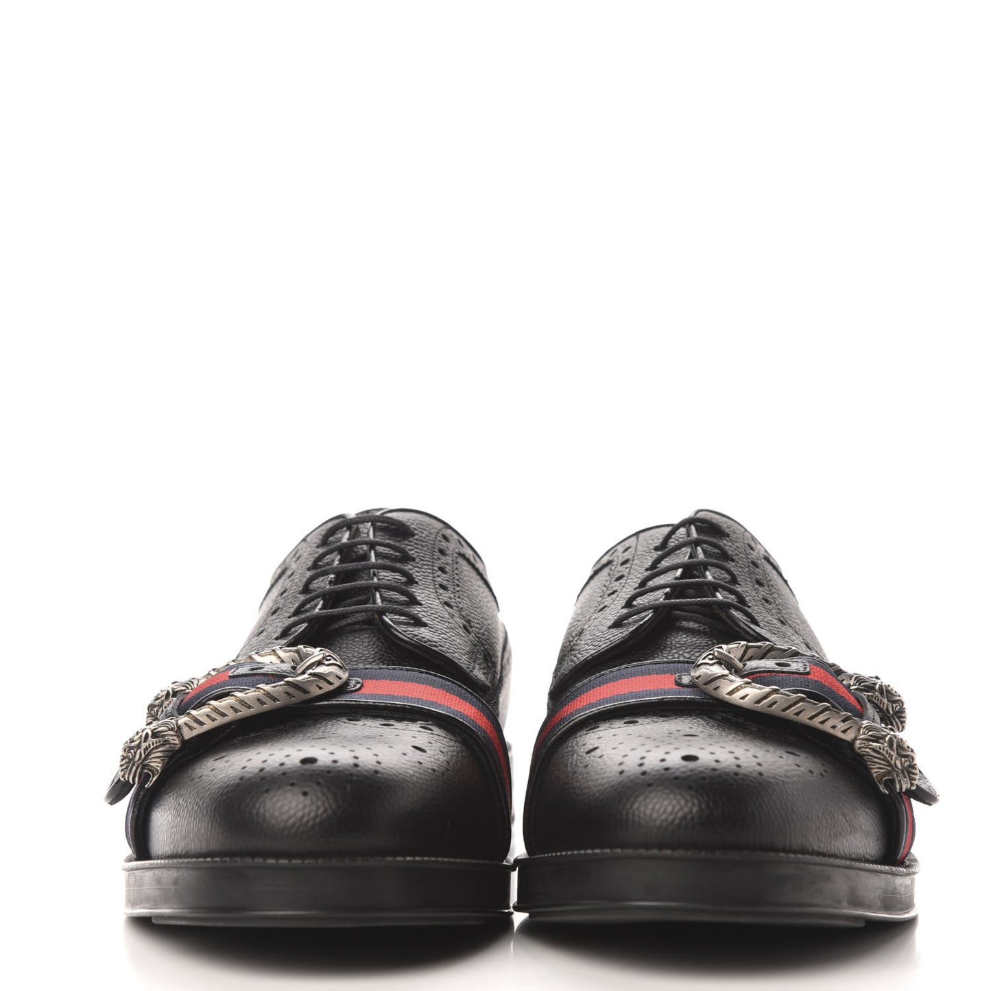 Pebbled Calfskin Dionysus Web Mens Martins Shoes 11 Black