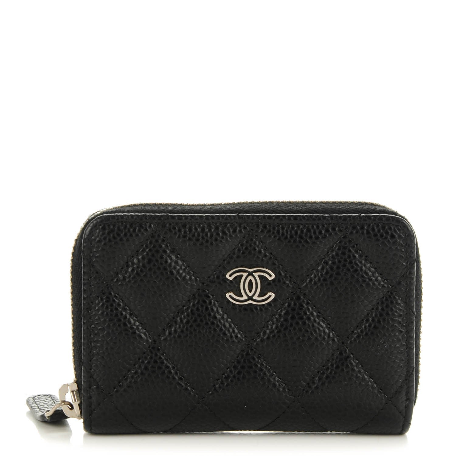 Chanel Caviar Quilted Zip Coin Purse Black 1 of 7