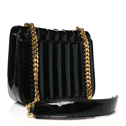 Saint Laurent Patent Calfskin Matelasse Monogram Medium Vicky Chain Bag Black 3 of 10