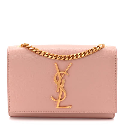 Saint Laurent Grain De Poudre Small Monogram Kate Satchel Pale Blush 1 of 11