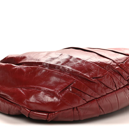 Chanel Glazed Calfskin Twisted Hobo Red 8 of 9