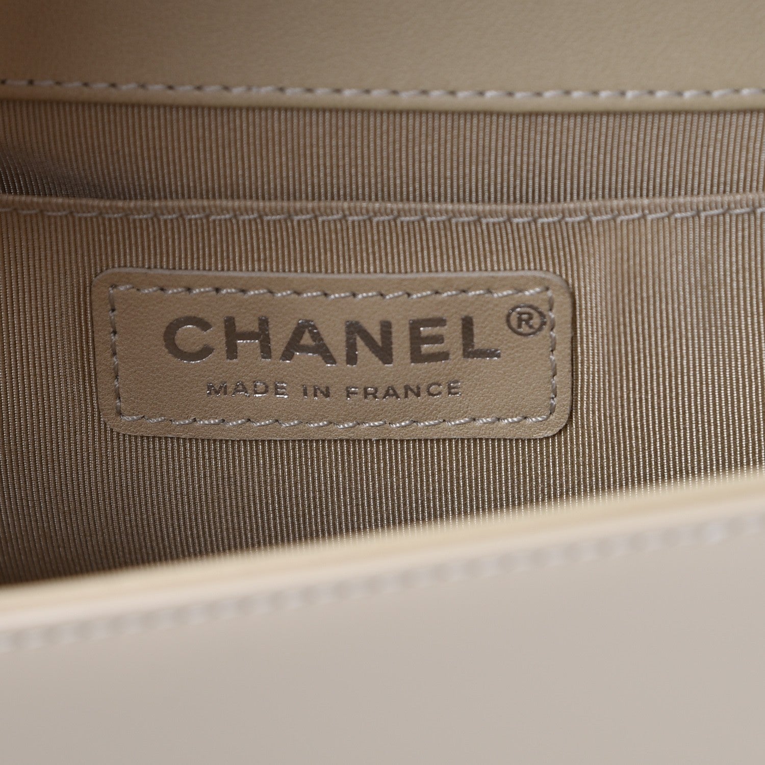 Chanel Glazed Calfskin Medium Boy Flap Light Beige 8 of 10