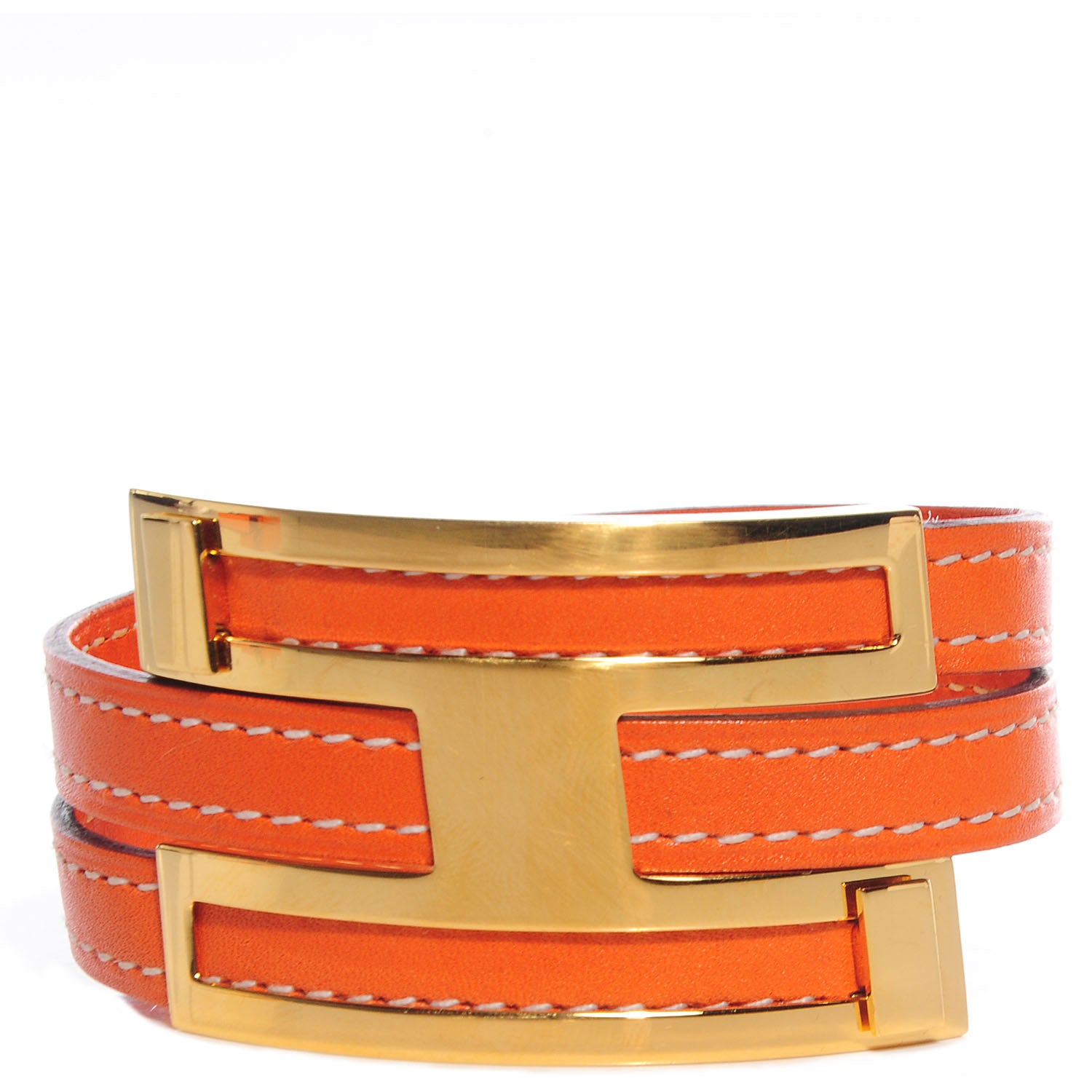 Hermes Chamonix Pousse Pousse Bracelet Orange 1 of 5