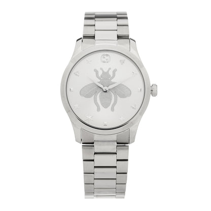 Gucci Stainless Steel 38mm G-Timeless Bee Quartz Watch 1 of 5