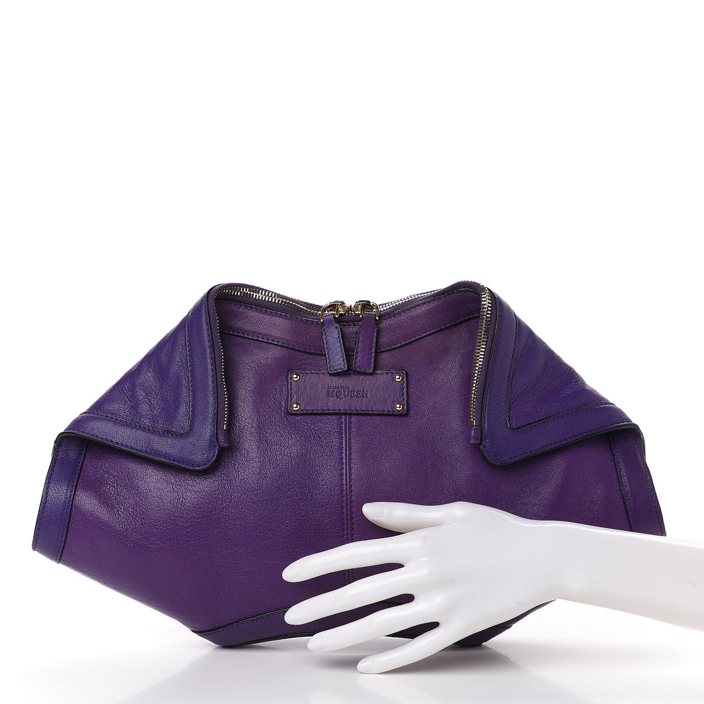 Calfskin De Manta Clutch Purple