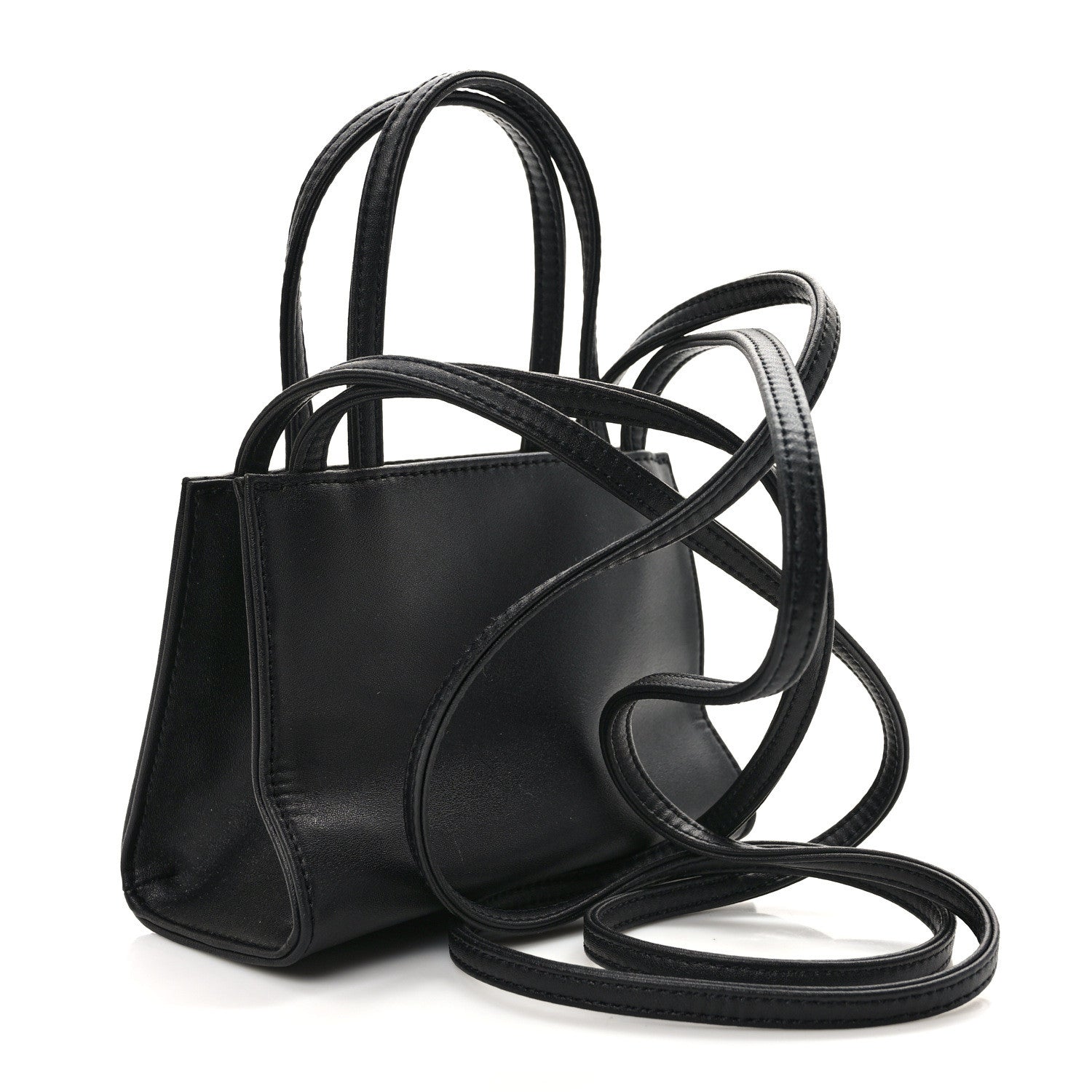Telfar Vegan Leather Small Shopping Bag Black 3 of 7