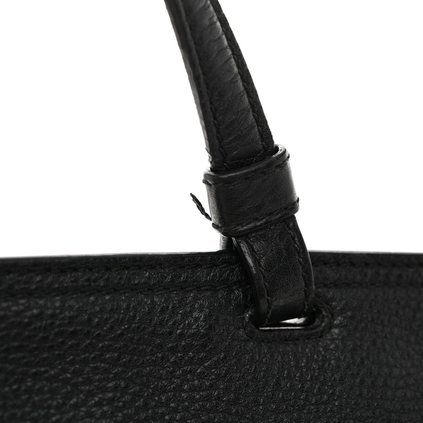 Cellarius Calfskin Large Bamboo Daily Top Handle Bag Black