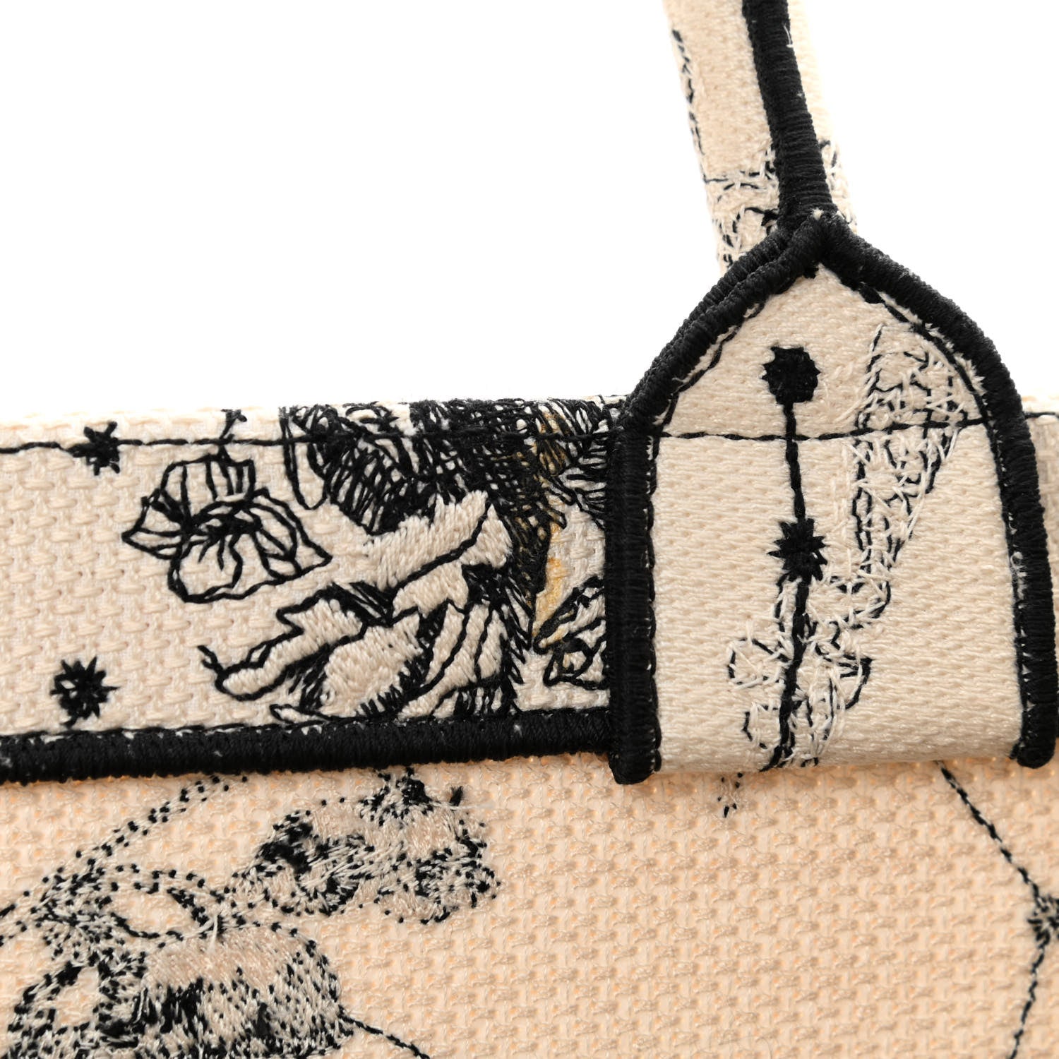 Christian Dior Canvas Zodiac Toile De Jouy Embroidered Medium Book Tote Latte 9 of 9