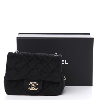 Chanel Velvet Quilted Mini Pearl Crush Flap Black 9 of 9