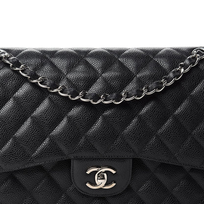 Chanel Caviar Quilted Jumbo Double Flap Black 10 of 11
