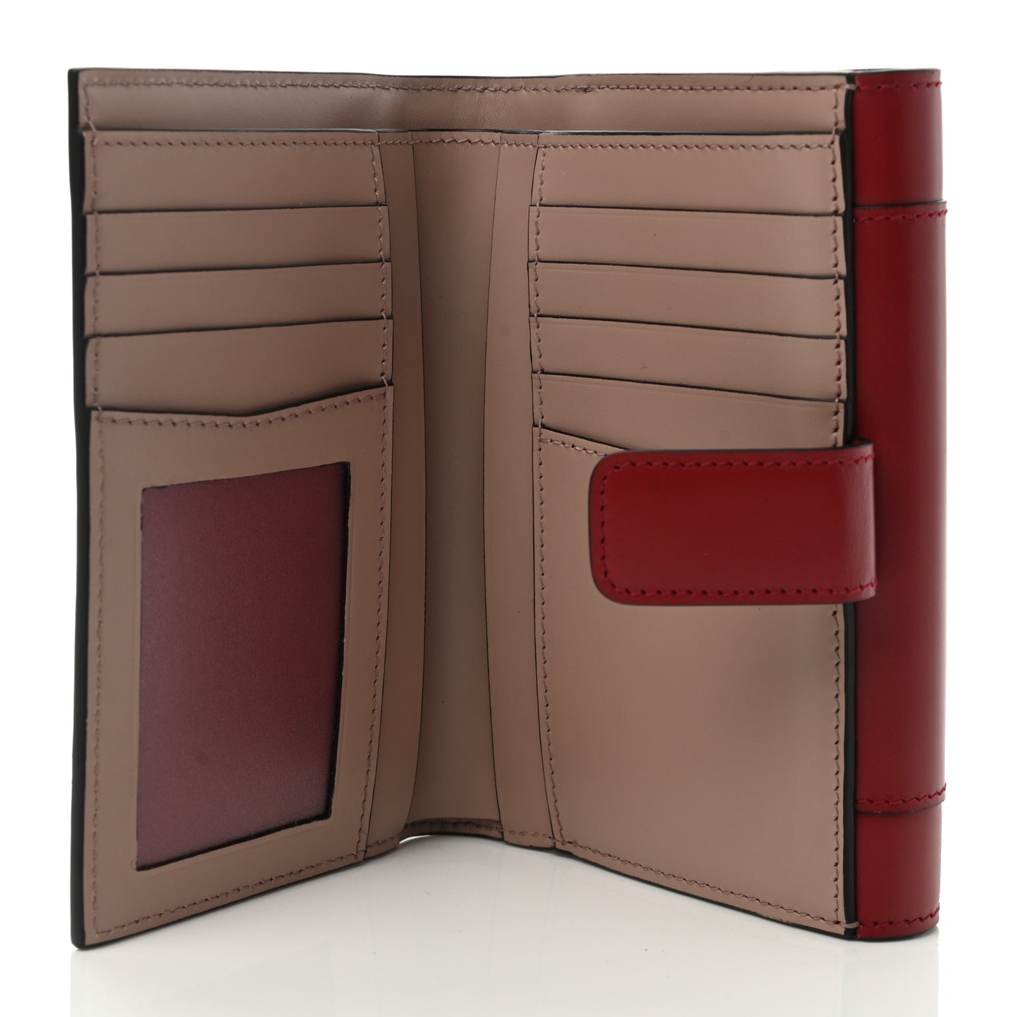 Calfskin Serpenti Forever Bi-Fold Wallet Red