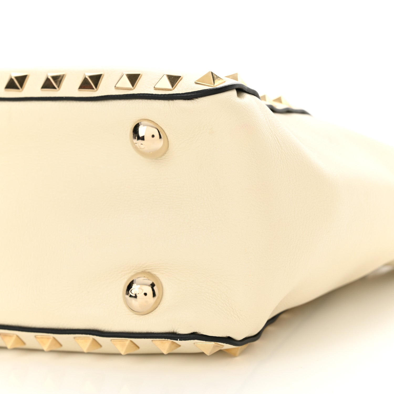 Valentino Garavani Vitello Mini Rockstud Tote Ivory 9 of 13