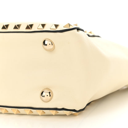 Valentino Garavani Vitello Mini Rockstud Tote Ivory 9 of 13