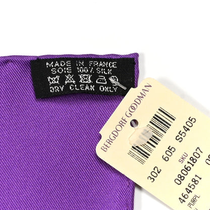 Hermes Silk Bride De Cour Scarf 90 Violet Rose Vif Menthol 4 of 4