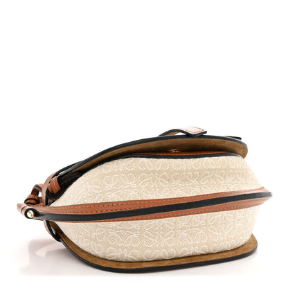 Loewe Calfskin Canvas Anagram Mini Gate Dual Bag Ecru Tan 4 of 10