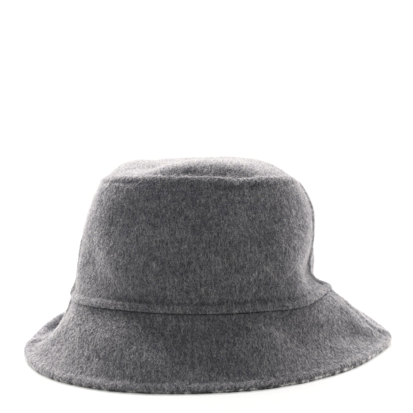 Wool Oblique Jacquard Bucket Hat Grey