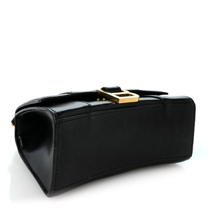 Balenciaga Shiny Box Calfskin Hourglass Top Handle Bag XS Black 4 of 9