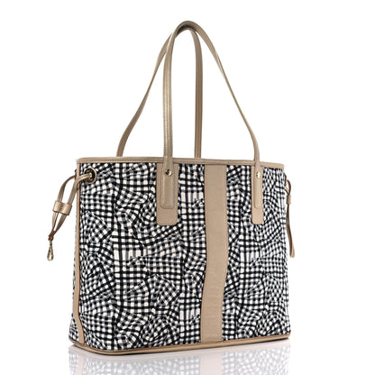 MCM Metallic Visetos Medium Liz Reversible Shopper Tote Gold 13 of 21